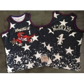 Toronto Raptors #1 Tracy McGrady Black Independence Day Stitched Basketball Jersey
