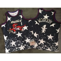 Toronto Raptors #1 Tracy McGrady Black Independence Day Stitched Basketball Jersey