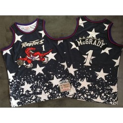 Toronto Raptors #1 Tracy McGrady Black Independence Day Stitched Basketball Jersey