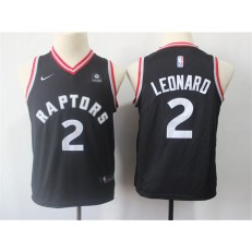 Toronto Raptors #2 Kawhi Leonard Black Youth Nike Swingman Jersey