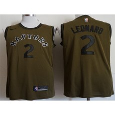 Toronto Raptors #2 Kawhi Leonard Olive Nike Swingman Jersey