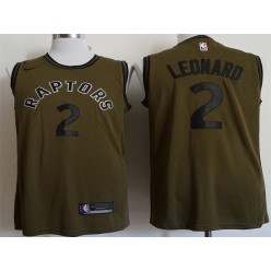 Toronto Raptors #2 Kawhi Leonard Olive Nike Swingman Jersey
