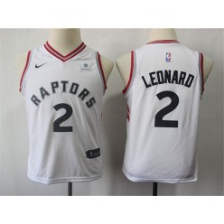 Toronto Raptors #2 Kawhi Leonard White Youth Nike Swingman Jersey