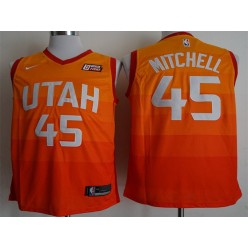 Utah Jazz #45 Donovan Mitchell Multi Color City Edition Nike Swingman Jersey