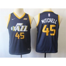 Utah Jazz #45 Donovan Mitchell Navy Youth Nike Swingman Jersey