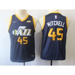 Utah Jazz #45 Donovan Mitchell Navy Youth Nike Swingman Jersey