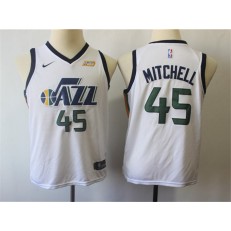 Utah Jazz #45 Donovan Mitchell White Youth Nike Swingman Jersey