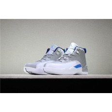 KID'S AIR JORDAN 12 GREY BLUE WHITE