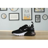 KID'S NIKE AIR MAX 270 BLACK WHITE ORANGE