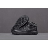 KID'S NIKE AIR FORCE 1 MID BLACK 314197-004
