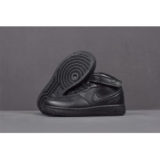 KID'S NIKE AIR FORCE 1 MID BLACK 314197-004