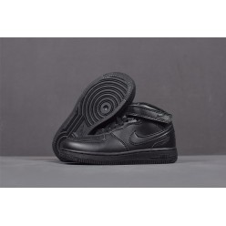 KID'S NIKE AIR FORCE 1 MID BLACK 314197-004