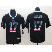 Buffalo Bills #17 Josh Allen Black USA Flag Fashion Limited Nike NFL Men Jersey