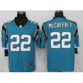 Carolina Panthers #22 Christian McCaffrey Blue Vapor Untouchable Limited Nike NFL Men Jersey