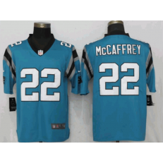Carolina Panthers #22 Christian McCaffrey Blue Vapor Untouchable Limited Nike NFL Men Jersey