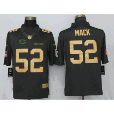 Chicago Bears #52 Khalil Mack Anthracite Gold Salute To Service Limited Nike NFL Men Jersey