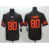 Cleveland Browns #80 Jarvis Landry Brown Color Rush Limited Nike NFL Men Jersey