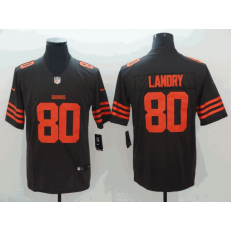 Cleveland Browns #80 Jarvis Landry Brown Color Rush Limited Nike NFL Men Jersey