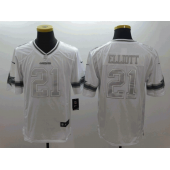 Dallas Cowboys #21 Ezekiel Elliott White Platinum Limited Nike NFL Men Jersey