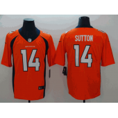 Denver Broncos #14 Courtland Sutton Orange Vapor Untouchable Limited Nike NFL Men Jersey