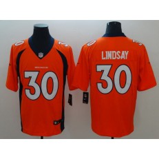 Denver Broncos #30 Phillip Lindsay Orange Vapor Untouchable Limited Nike NFL Men Jersey