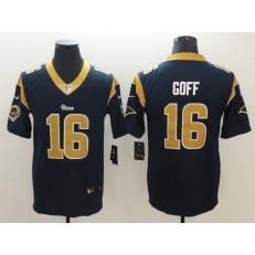 Los Angeles Rams #16 Jared Goff Navy Vapor Untouchable Player Limited Nike NFL Men Jersey