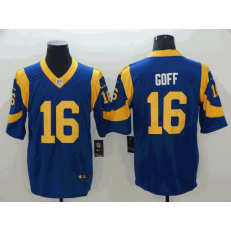 Los Angeles Rams #16 Jared Goff Royal Vapor Untouchable Limited Nike NFL Men Jersey