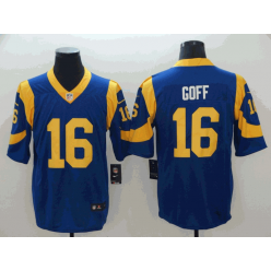 Los Angeles Rams #16 Jared Goff Royal Vapor Untouchable Limited Nike NFL Men Jersey