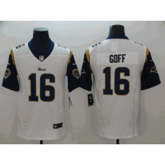 Los Angeles Rams #16 Jared Goff White Vapor Untouchable Limited Nike NFL Men Jersey