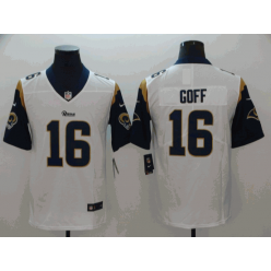 Los Angeles Rams #16 Jared Goff White Vapor Untouchable Limited Nike NFL Men Jersey