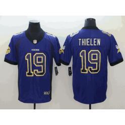 Minnesota Vikings #19 Adam Thielen Purple Drift Fashion Limited Nike NFL Men Jersey