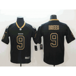 New Orleans Saints #9 Drew Brees Black Shadow Legend Limited Nike NFL Men Jersey