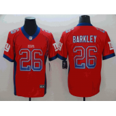 New York Giants #26 Saquon Barkley Red Drift Fashion Limited Nike NFL Men Jersey