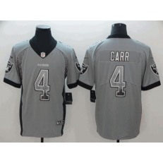 Oakland Raiders #4 Derek Carr Gray Drift Fashion Limited Nike NFL Men Jersey