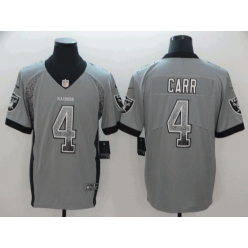 Oakland Raiders #4 Derek Carr Gray Drift Fashion Limited Nike NFL Men Jersey
