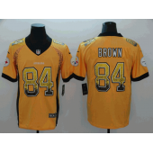 Pittsburgh Steelers #84 Antonio Brown Gold Drift Fashion Limited Nike NFL Men Jersey