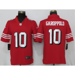San Francisco 49ers #10 Jimmy Garoppolo Red Color Rush Vapor Untouchable Limited Nike NFL Men Jersey