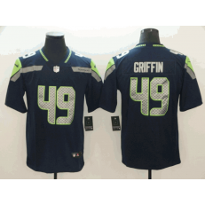 Seattle Seahawks #49 Shaquill Griffin Navy Drift Fashion Elite Nike NFL Men Jersey