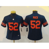 Women Nike Chicago Bears #52 Khalil Mack Navy Throwback Vapor Untouchable Limited Jersey