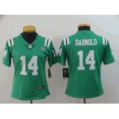 Women Nike New York Jets #14 Sam Darnold Green Color Rush Limited Jersey