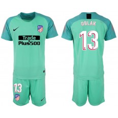 2018-19 Atletico Madrid #13 OBLAK Green Goalkeeper Soccer Jersey
