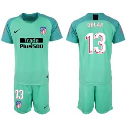 2018-19 Atletico Madrid #13 OBLAK Green Goalkeeper Soccer Jersey