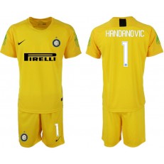 2018-19 Inter Milan #1 HANDANOVIC Yellow Goalkeeper Soccer Jersey