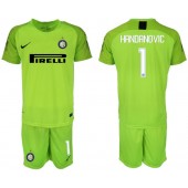 2018-19 Inter Milan #1 HANDANVIC Fluorescent Green Goalkeeper Soccer Jersey