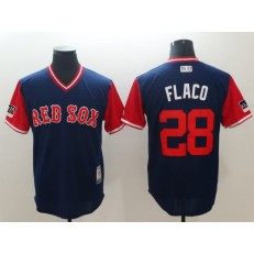 Boston Red Sox #28 J.D. Martinez Flaco Navy 2018 Players' Weekend Authentic Team Jersey