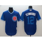 Chicago Cubs #12 Kyle Schwarber Schwarbs Majestic Royal 2018 Players' Weekend Jersey