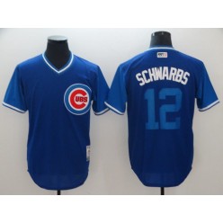 Chicago Cubs #12 Kyle Schwarber Schwarbs Majestic Royal 2018 Players' Weekend Jersey