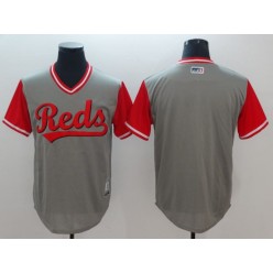 Cincinnati Reds Blank Gray 2018 Players' Weekend Cool Base Jersey