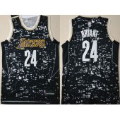 Los Angeles Lakers #24 Kobe Bryant Black City Luminous Men Jersey