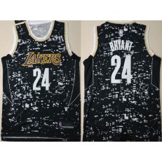 Los Angeles Lakers #24 Kobe Bryant Black City Luminous Men Jersey